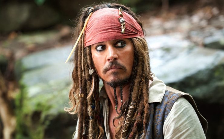 Jack Sparrow (Johnny Depp) in Pirati dei Caraibi