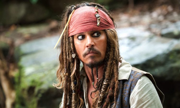 Jack Sparrow (Johnny Depp) in Pirati dei Caraibi