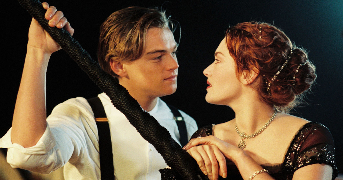 Leonardo DiCaprio e Kate Winslet in Titanic